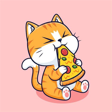 cat pizza meme|cartoon cat eating pizza.